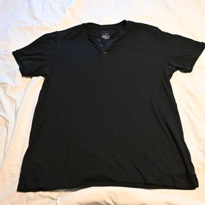 Apt. 9 Premier Flex Black Henley Tee